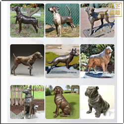 各種小狗銅雕塑鑄造廠